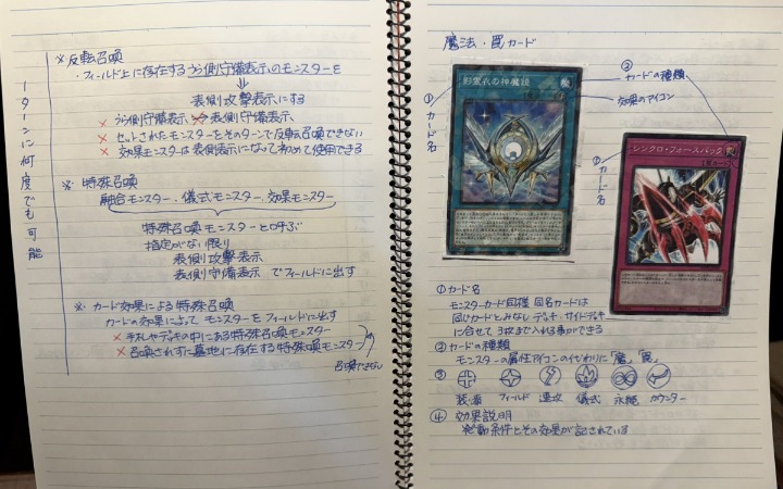 老妈的手写游戏王教材 让所有决斗者肃然起敬！