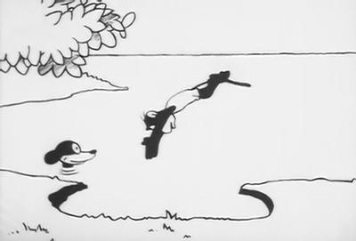 猴子学游泳