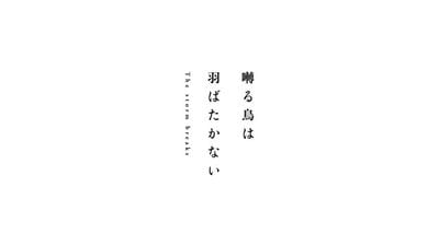 鸣鸟不飞 The storm breaks