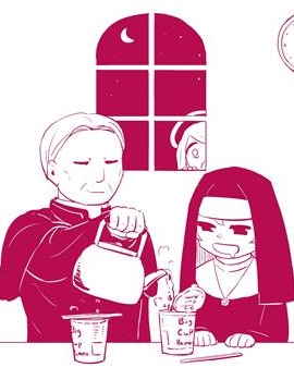 神父和修女与天使 漫画封面